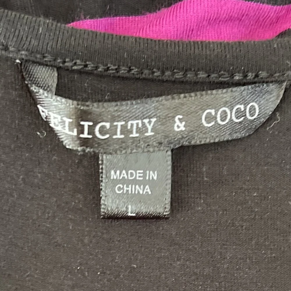 NWOT Felicity & Coco Stripped Ruched Side-Seems Midi Dress - Size L - Picture 5 of 7